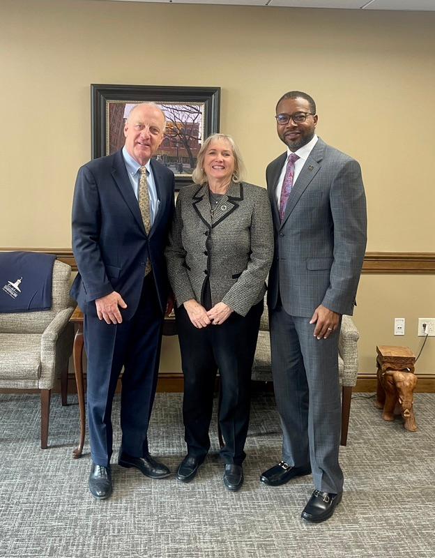 Bruce Hartmann and Dr. Keith Gray, with UT Medical Center pictured with Becky Massey