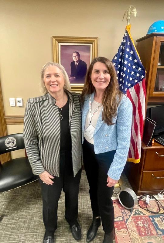 Lisa Stowers Rottmann visited on Roadbuilders Day on the Hill. Lisa played softball on the team my husband and I coached when she was in middle school.