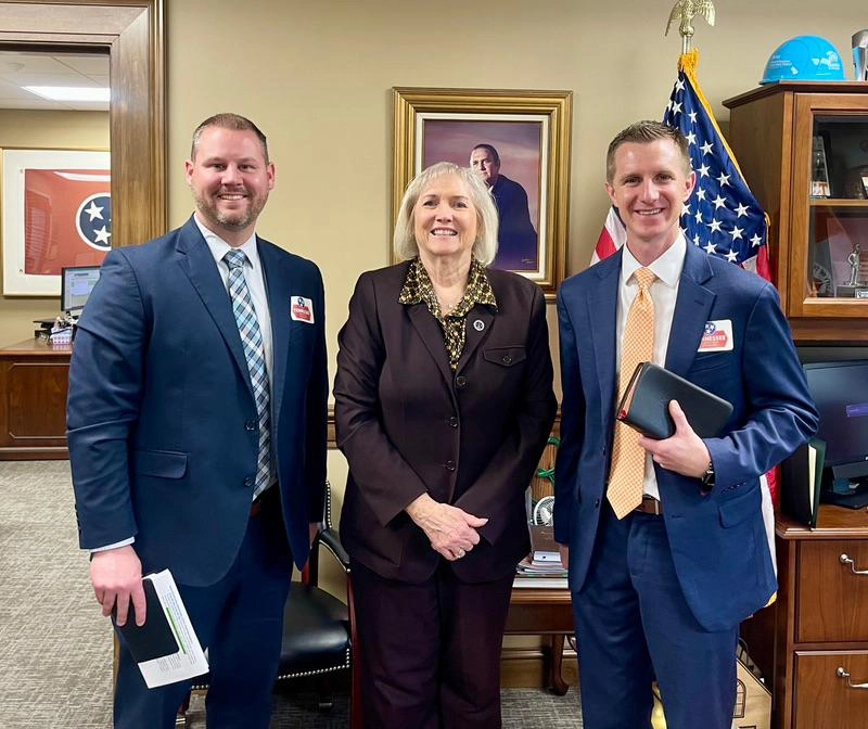 Pastors Dustin Shewcraft and Jared Shumate with Valley View Baptist Church stopped by before a program at the State Museum