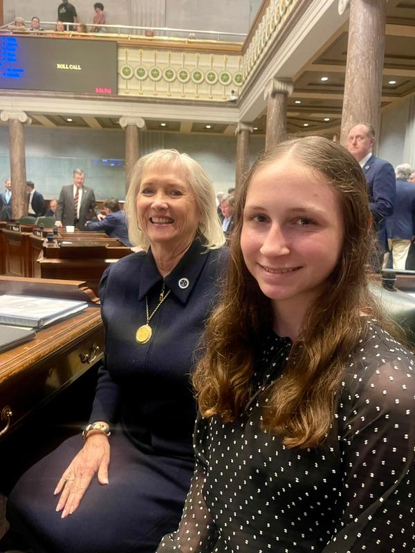 Avery Orlando, a student at Concord Christian School, joined me as my Page for the Day.