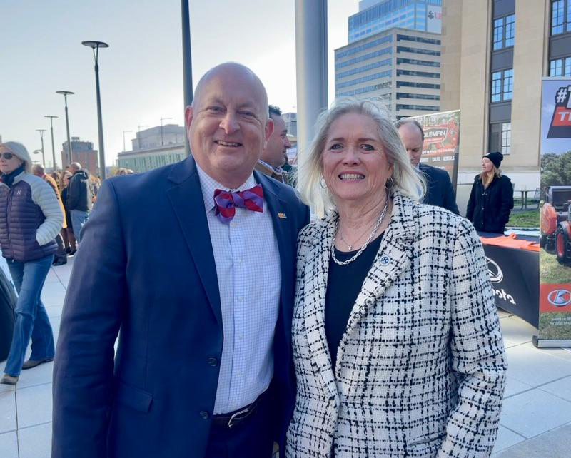 Keith Carver, Senior Vice Chancellor of the UT Institute of Agriulture pictured with Becky Massey.